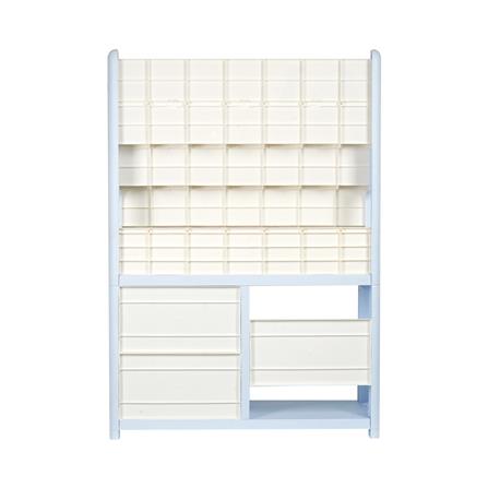 ชั้นวางหนังสือ STACKO LITTLE-P 65x26x93 ซม. สีฟ้า/ขาว_3