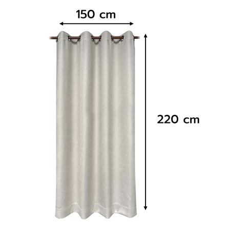 ผ้าม่าน EYELET HOME LIVING STYLE MARDY UV 150X220 ซม. สีครีม_6