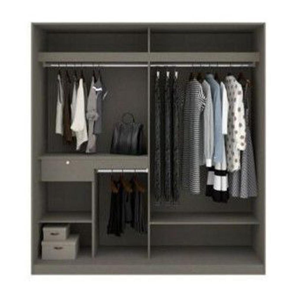 ตู้เสื้อผ้าบานเลื่อน KONCEPT BLOX 19222865 200 ซม. สีน้ำตาล