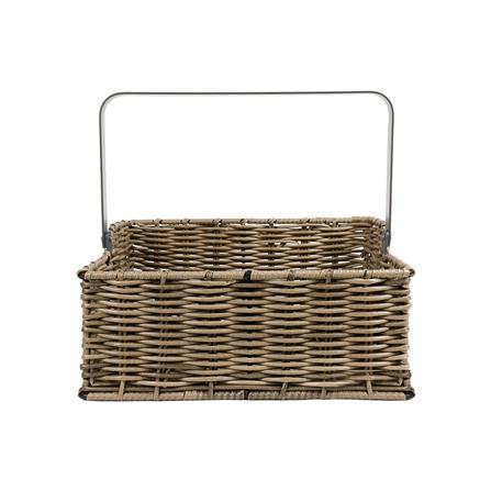 ตะกร้าหวายเทียมทรงสี่เหลี่ยมมีหูหิ้ว KECH HAZEL 26.3x26.3x24.5 ซม._2