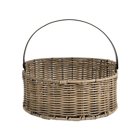 ตะกร้าหวายเทียมทรงกลม มีหูหิ้ว KECH HAZEL 26x26x24.5 ซม._2