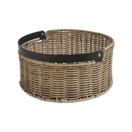 ตะกร้าหวายเทียมทรงกลม มีหูหิ้ว KECH HAZEL 26x26x24.5 ซม._3