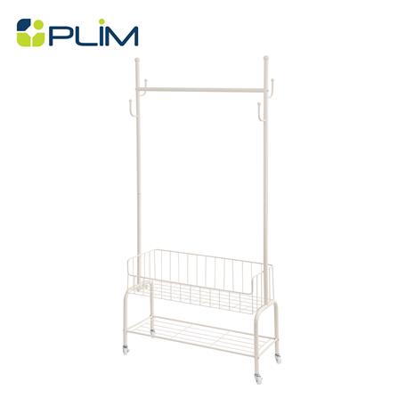 ราวแขวนผ้าพร้อมตะกร้าใส่ของ PLIM ZURICH 80 ซม. สีครีม_0