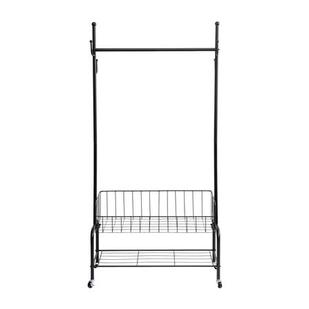 ราวแขวนผ้าพร้อมตะกร้าใส่ของ PLIM ZURICH 80 ซม. สีดำ_2