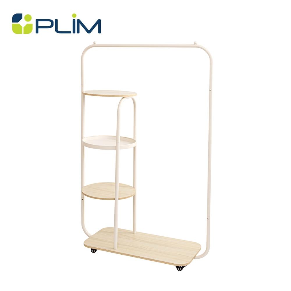 ราวแขวนผ้าพร้อมชั้นวางของ 3 ชั้น PLIM COMO 100 ซม. สีครีม_0
