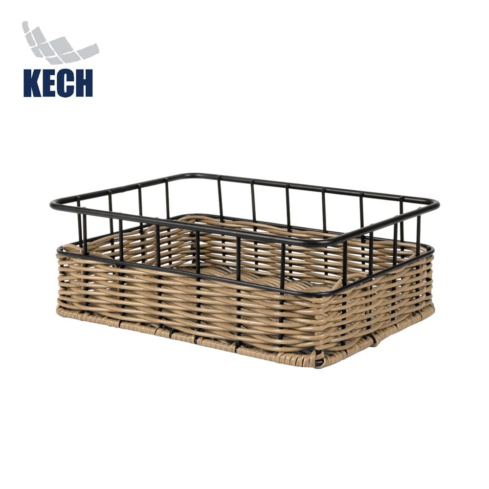 ตะกร้าหวายเทียมทรงสี่เหลี่ยมผืนผ้า KECH HAZEL 25.5x18.6x8.8 ซม._1