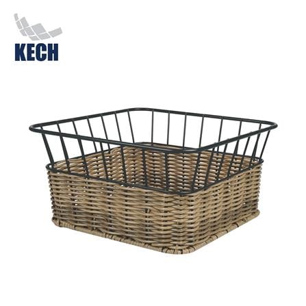 ตะกร้าหวายเทียมทรงสี่เหลี่ยมจัตุรัส KECH HAZEL 26.7x26.7x13.8 ซม._0