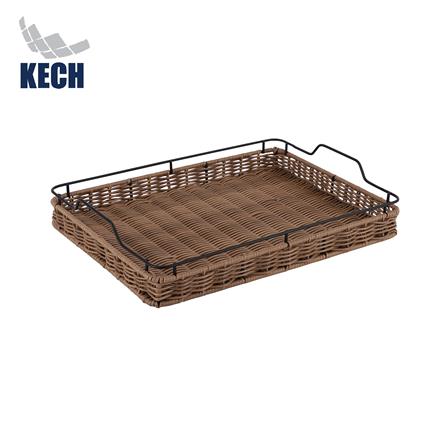 ถาดเสิร์ฟหวายเทียม KECH HAZEL 40x30.3x8 ซม._0
