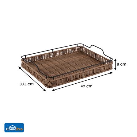 ถาดเสิร์ฟหวายเทียม KECH HAZEL 40x30.3x8 ซม._3