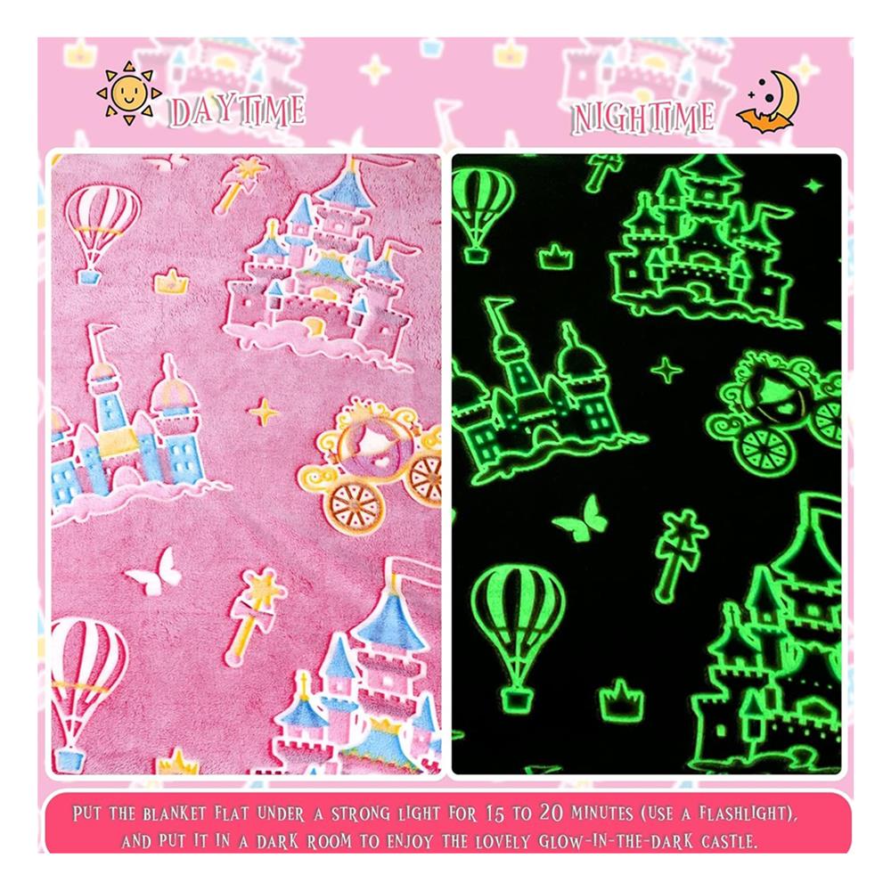 ผ้าห่มเรืองแสง SNAZZ CASTLE 50x60 นิ้ว สี PINK