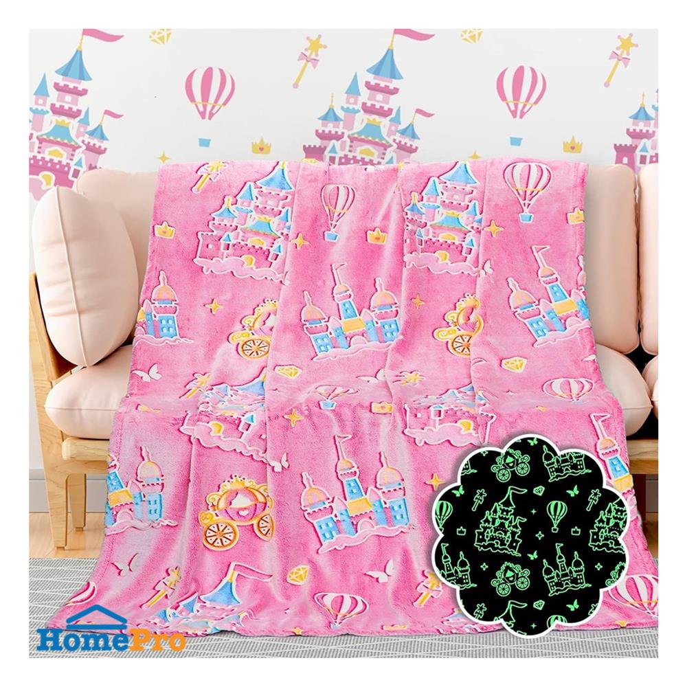 ผ้าห่มเรืองแสง SNAZZ CASTLE 50x60 นิ้ว สี PINK