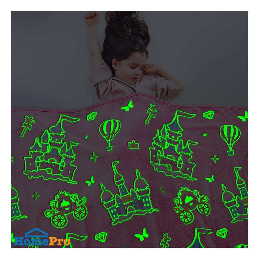 ผ้าห่มเรืองแสง SNAZZ CASTLE 50x60 นิ้ว สี PINK