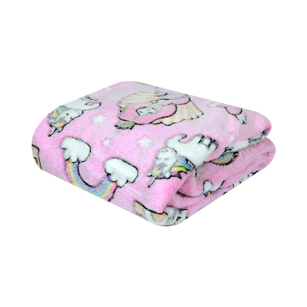 ผ้าห่มเรืองแสง SNAZZ UNICORN 50x60 นิ้ว สี PINK