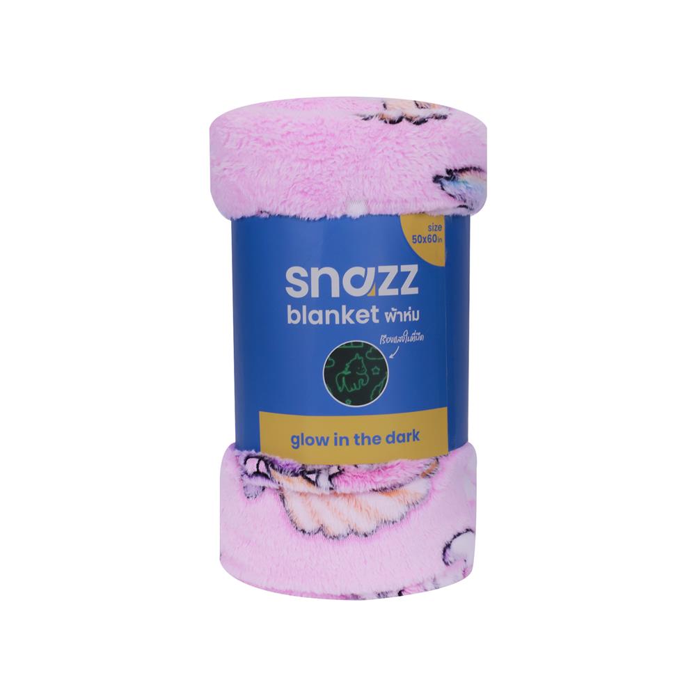 ผ้าห่มเรืองแสง SNAZZ UNICORN 50x60 นิ้ว สี PINK