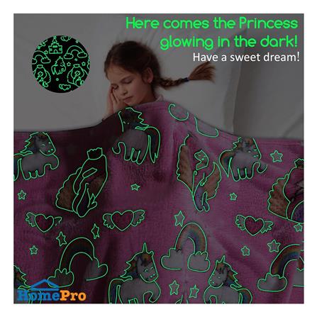 ผ้าห่มเรืองแสง SNAZZ UNICORN 50x60 นิ้ว สี PINK_8