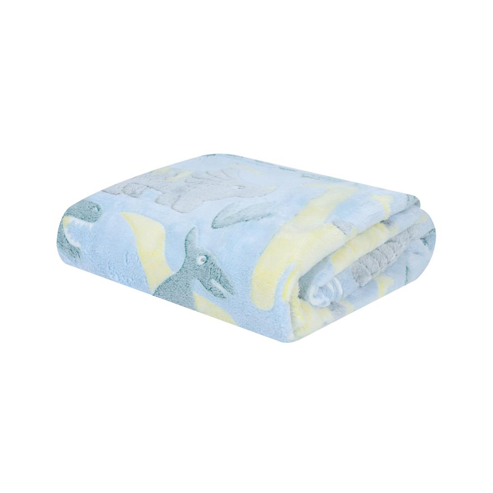 ผ้าห่มเรืองแสง SNAZZ DINO 50x60 นิ้ว สี SKY BLUE_0