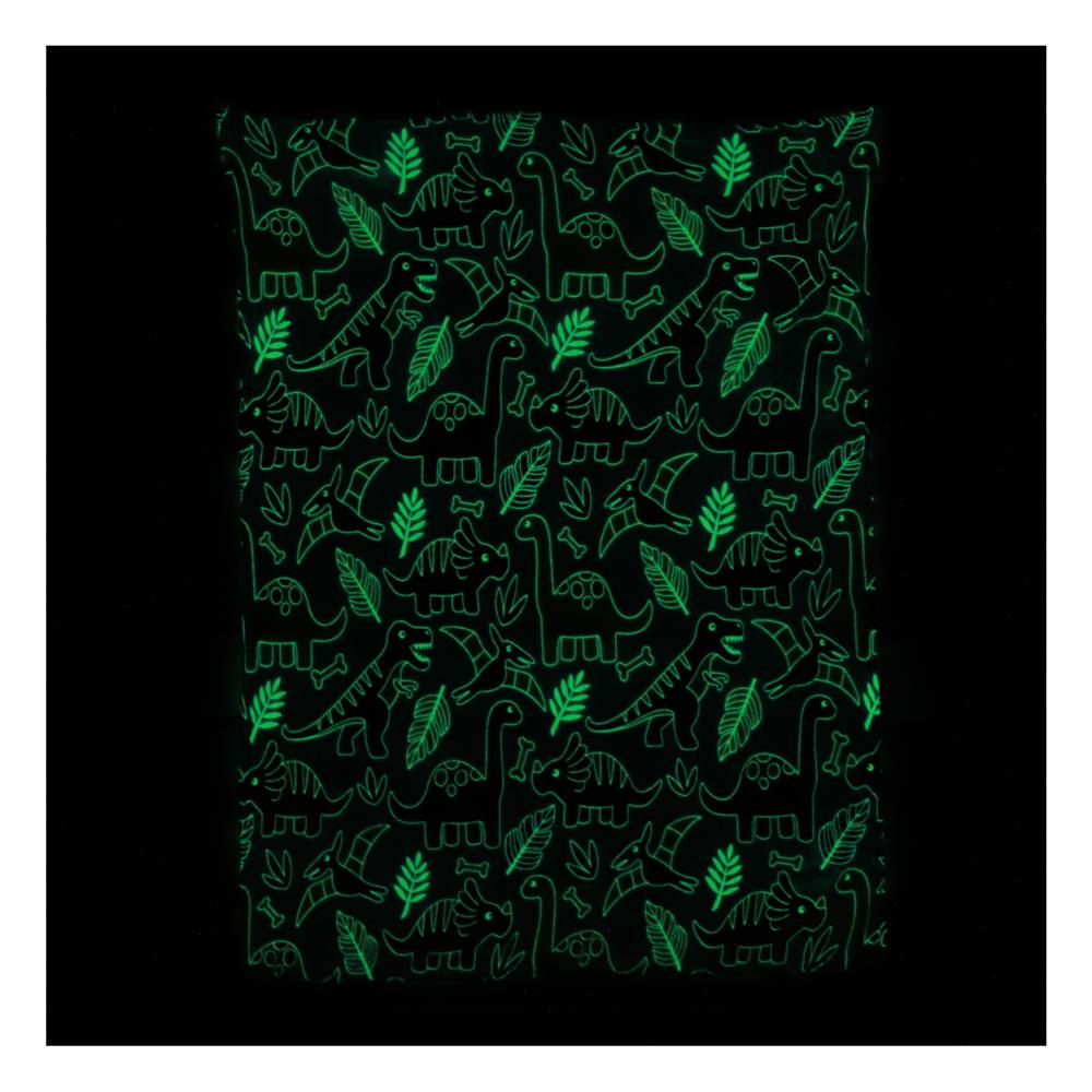 ผ้าห่มเรืองแสง SNAZZ DINO 50x60 นิ้ว สี SKY BLUE