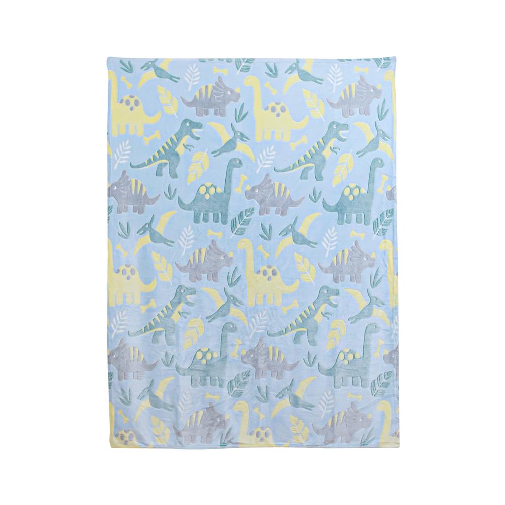 ผ้าห่มเรืองแสง SNAZZ DINO 50x60 นิ้ว สี SKY BLUE