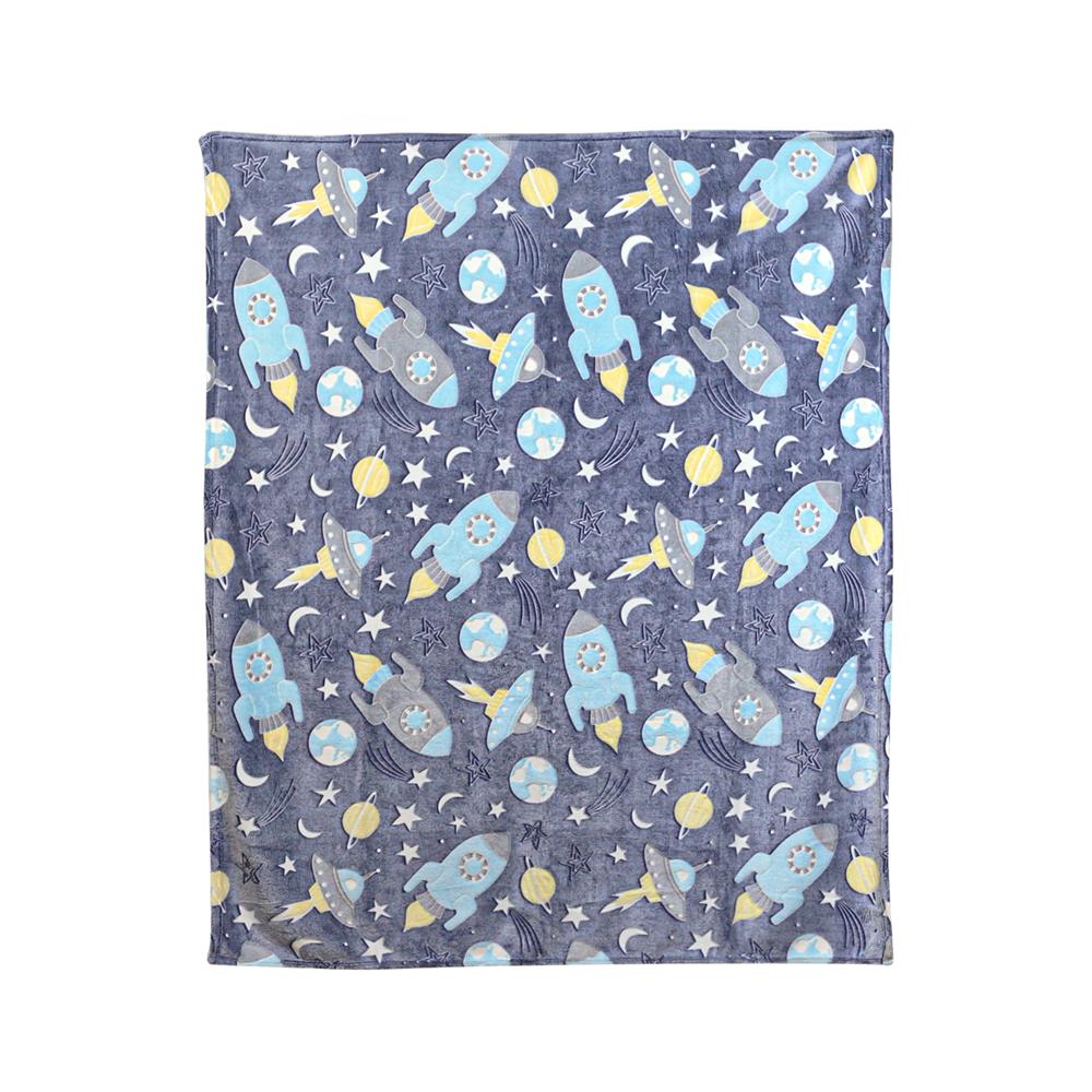 ผ้าห่มเรืองแสง SNAZZ SPACE 50x60 นิ้ว สี PURPLE