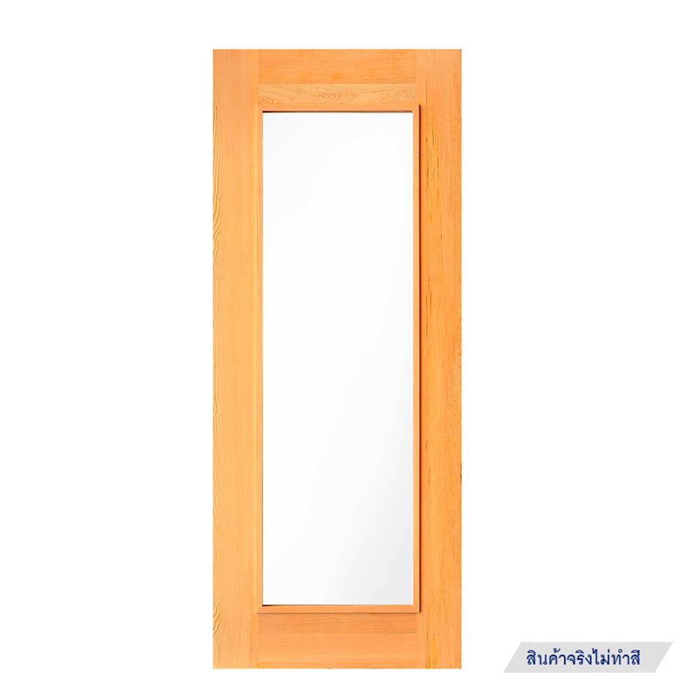 ประตูไม้ดักลาสเฟอร์ ไม่เจาะลูกบิด D2D-418 80x200 ซม. สีธรรมชาติ