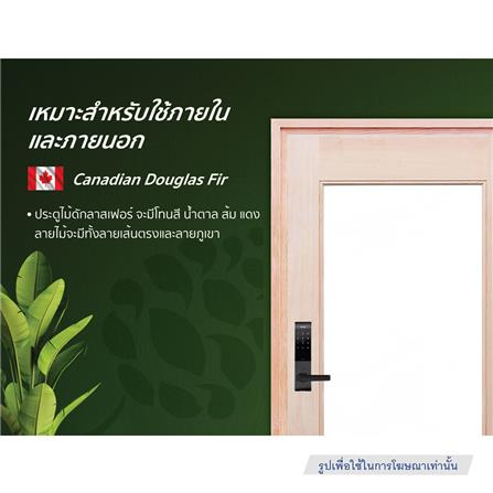 ประตูไม้ดักลาสเฟอร์ ไม่เจาะลูกบิด D2D-418 80x200 ซม. สีธรรมชาติ_3