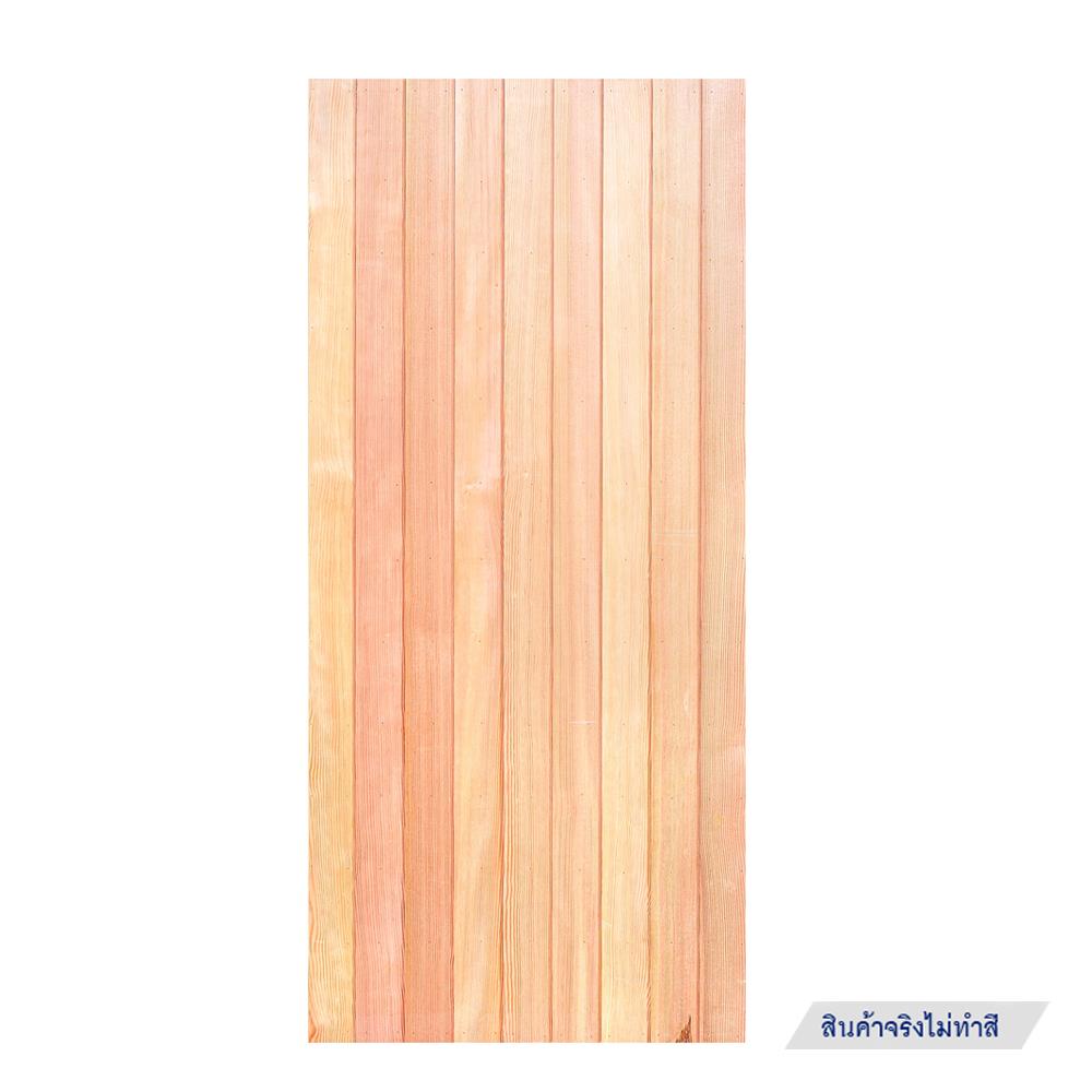 ประตูไม้ดักลาสเฟอร์ ไม่เจาะลูกบิด D2D ECO PINE-802 90x200 ซม. สีธรรมชาติ