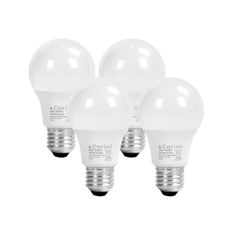 หลอด LED CARINI A60 ECOLIFE2 5 วัตต์ WARM WHITE E27 (แพ็ก 4 ชิ้น)_0