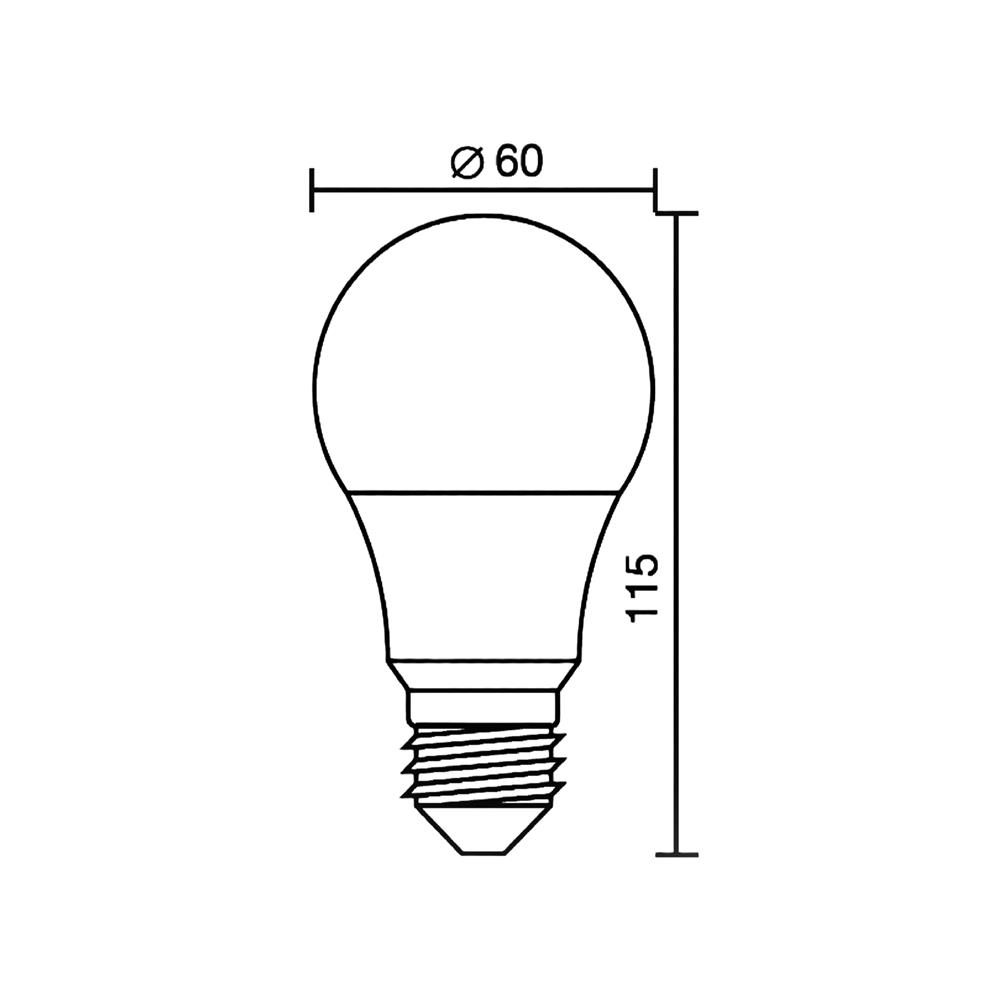 หลอด LED CARINI A60 ECOLIFE2 7 วัตต์ WARM WHITE E27 (แพ็ก 4 ชิ้น)