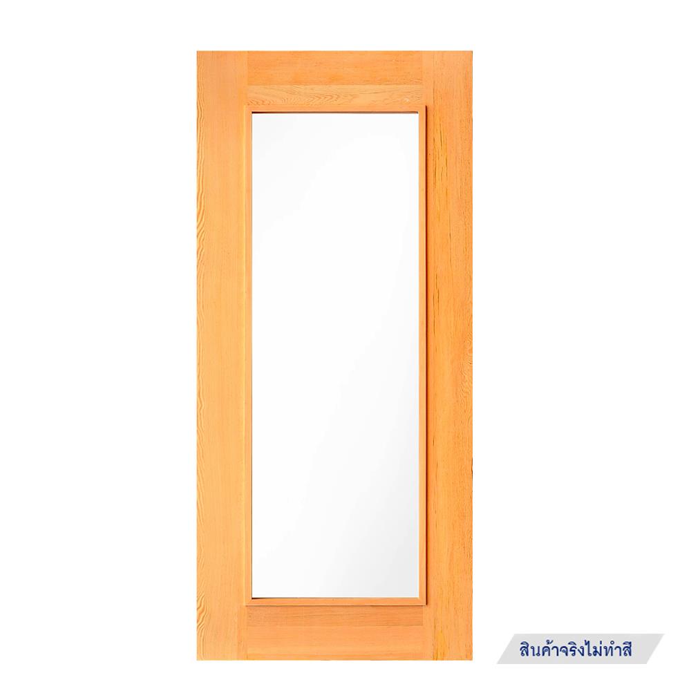 ประตูไม้ดักลาสเฟอร์ ไม่เจาะลูกบิด D2D D2D-418 90x200 ซม. สีธรรมชาติ