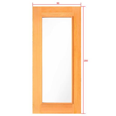 ประตูไม้ดักลาสเฟอร์ ไม่เจาะลูกบิด D2D D2D-418 90x200 ซม. สีธรรมชาติ_4