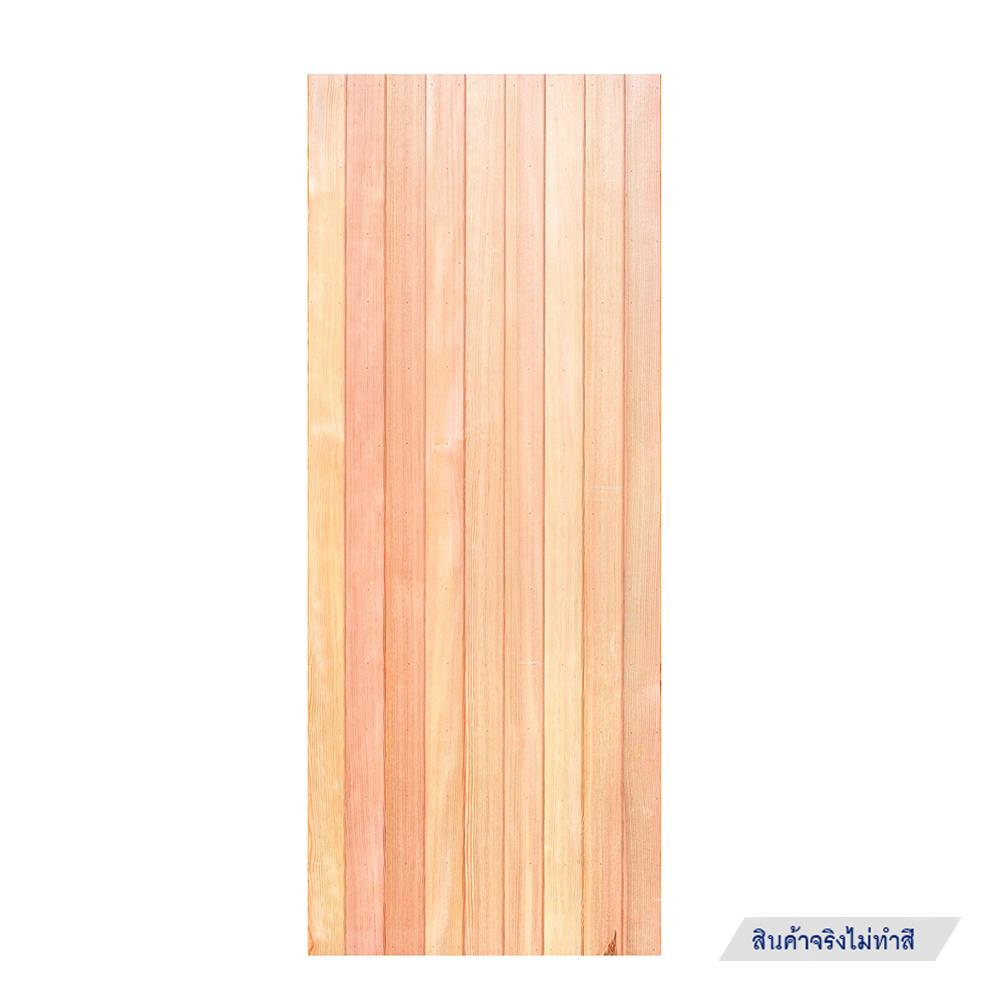 ประตูไม้ดักลาสเฟอร์ ไม่เจาะลูกบิด D2D EcoPine-802 80x200 ซม. สีธรรมชาติ