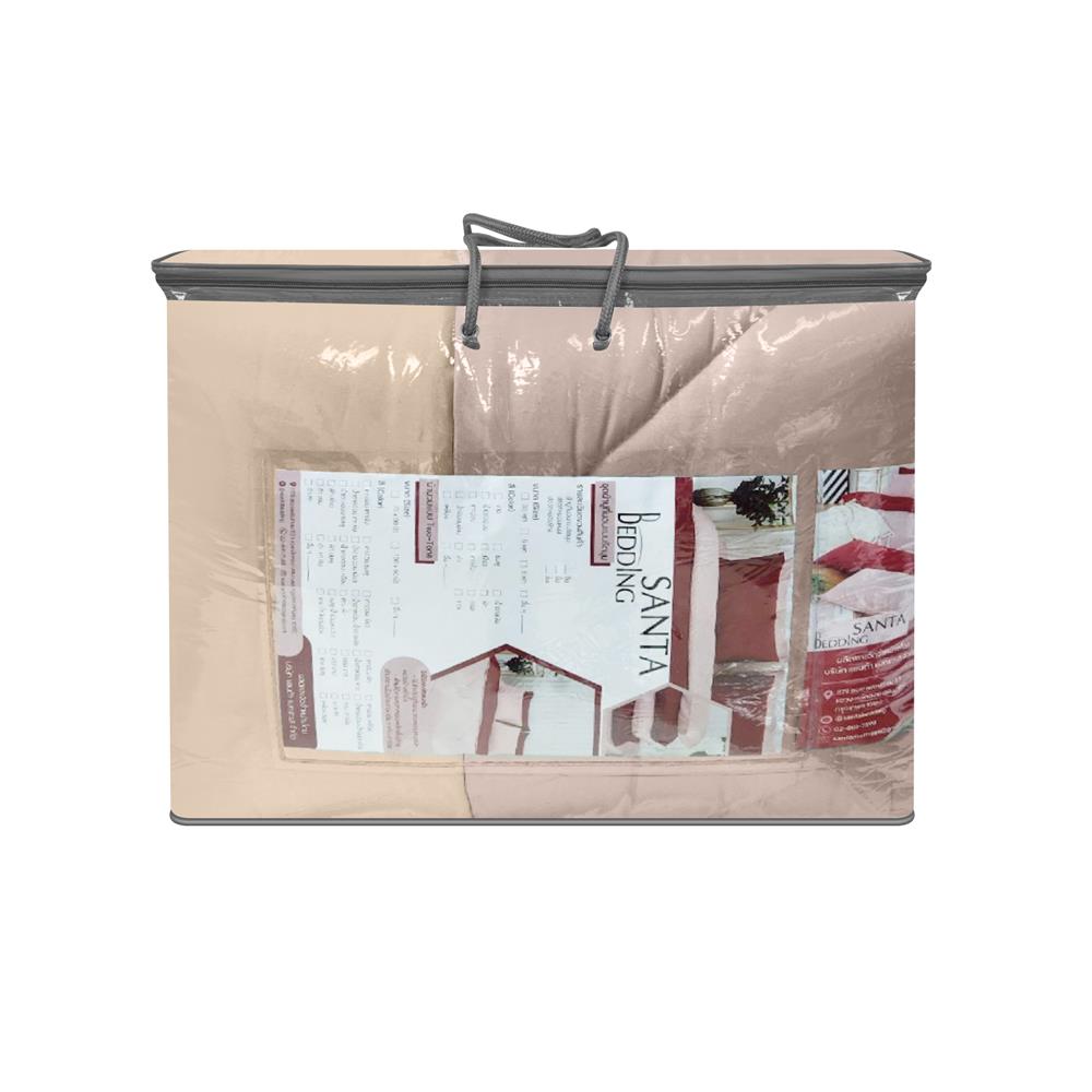 ชุดผ้าปูที่นอน 6 ฟุต (ชุด 6 ชิ้น) SANTA BEDDING สี BROWN/CREAM