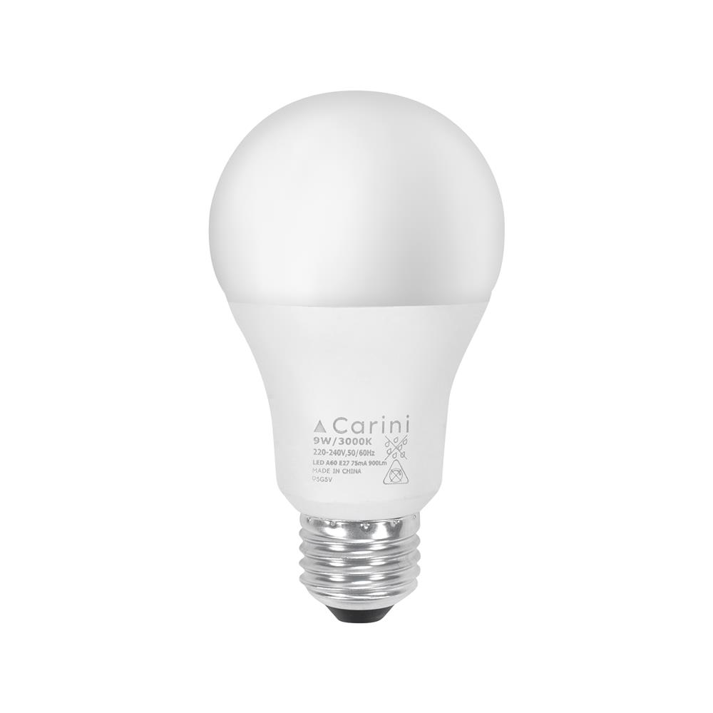 หลอด LED CARINI A60 ECOLIFE2 9 วัตต์ WARM WHITE E27 (แพ็ก 4 ชิ้น)