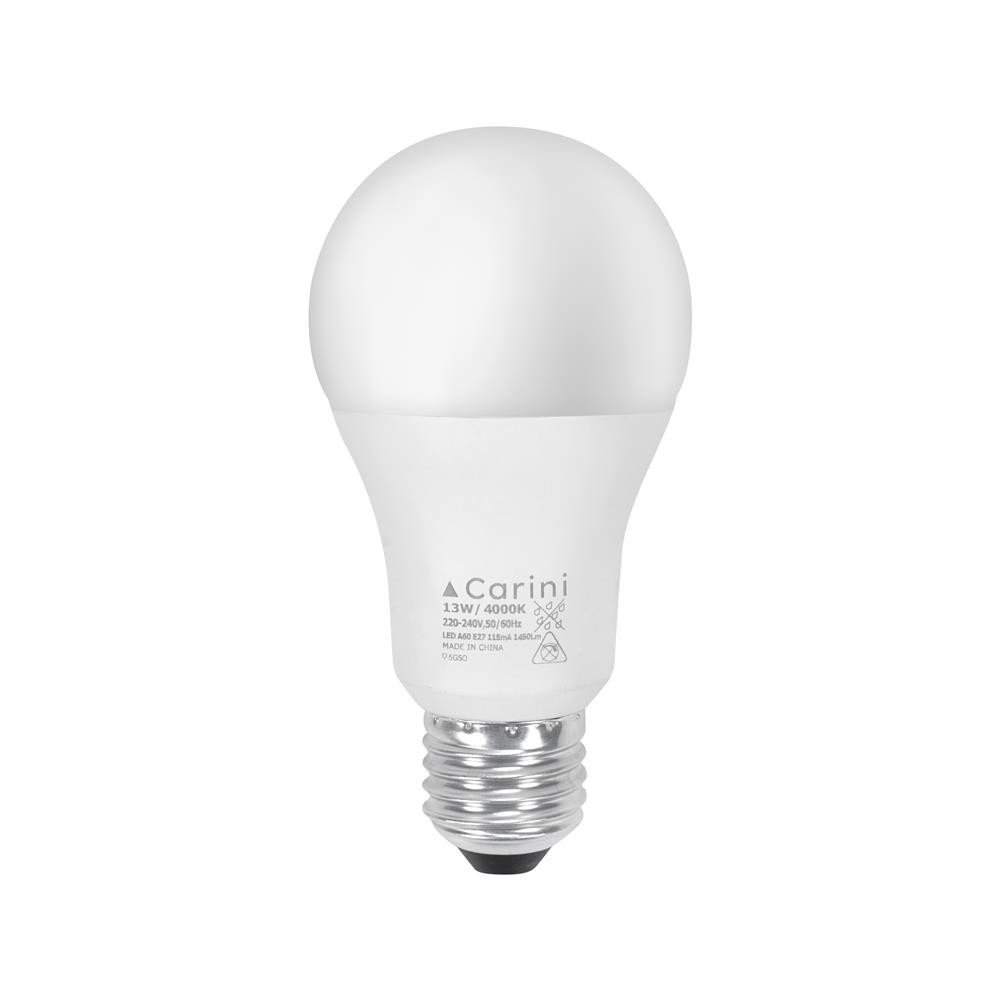 หลอด LED CARINI A60 ECOLIFE2 13 วัตต์ COOL WHITE E27 (แพ็ก 4 ชิ้น)