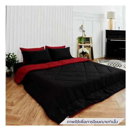 ชุดผ้าปูที่นอน 5 ฟุต (ชุด 6 ชิ้น) SANTA BEDDING สี BLACK/RED_1