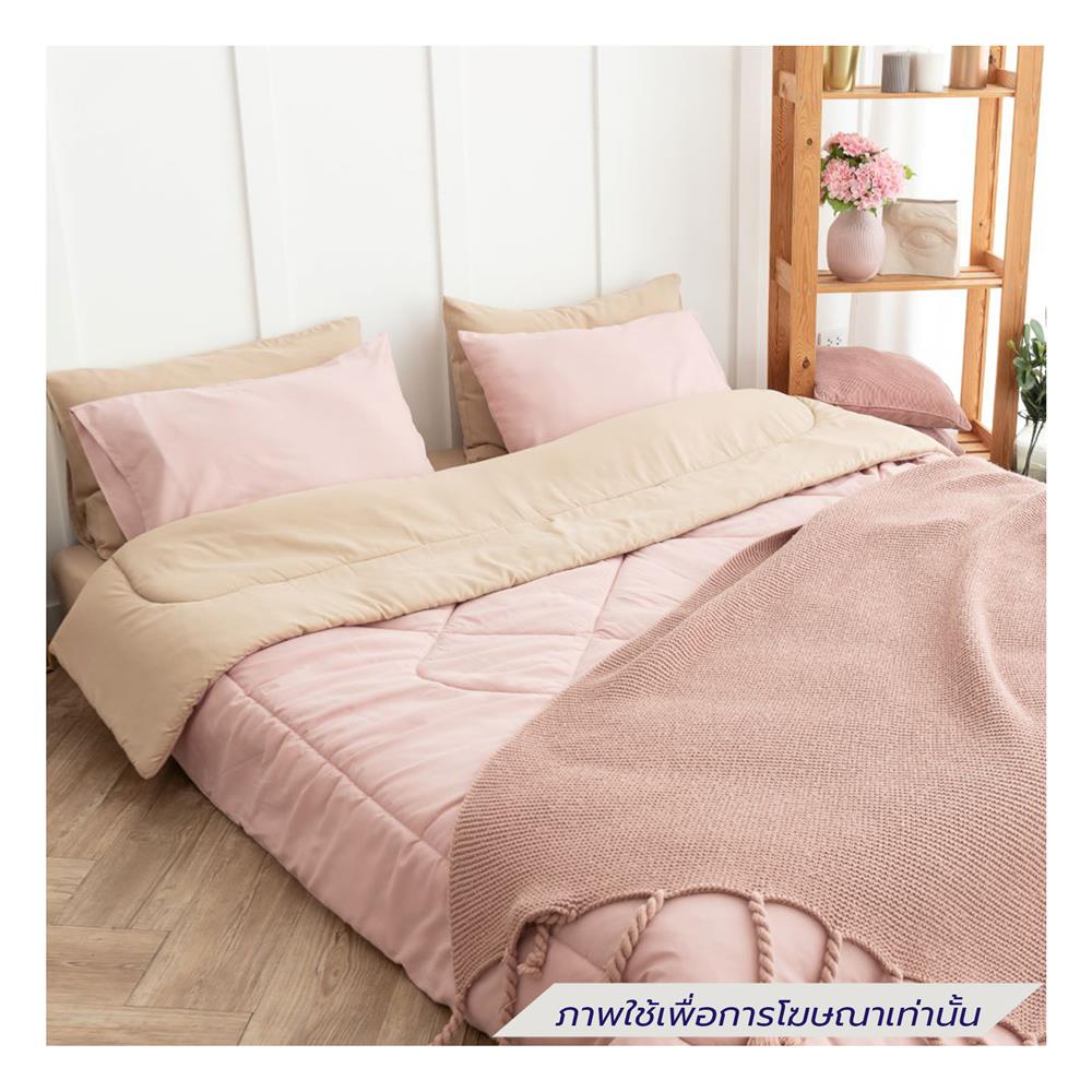 ชุดผ้าปูที่นอน 6 ฟุต (ชุด 6 ชิ้น) SANTA BEDDING สี BROWN/PINK