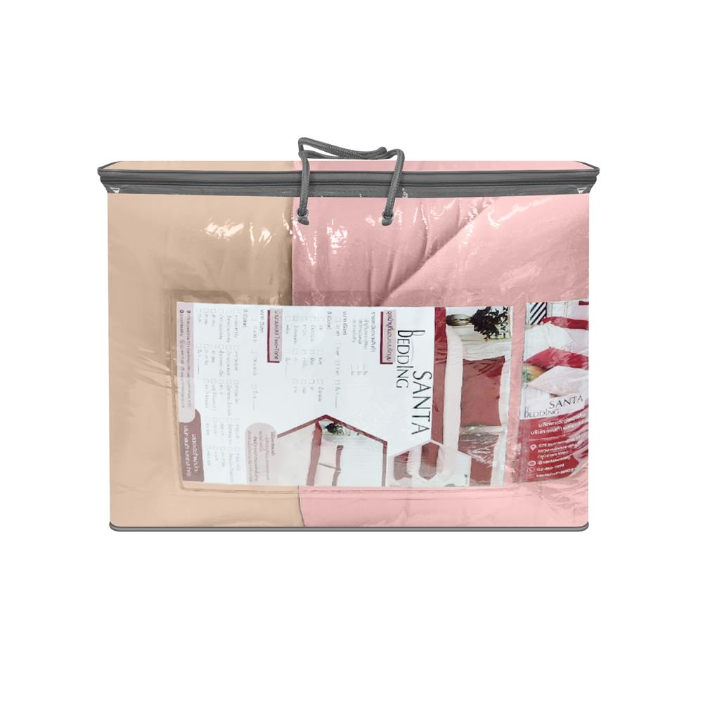ชุดผ้าปูที่นอน 6 ฟุต (ชุด 6 ชิ้น) SANTA BEDDING สี BROWN/PINK