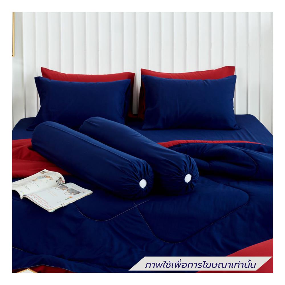 ชุดผ้าปูที่นอน 5 ฟุต (ชุด 6 ชิ้น) SANTA BEDDING สี BLUE/RED