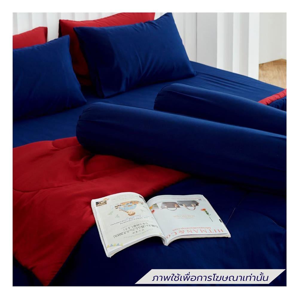 ชุดผ้าปูที่นอน 5 ฟุต (ชุด 6 ชิ้น) SANTA BEDDING สี BLUE/RED
