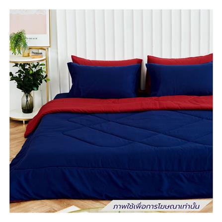ชุดผ้าปูที่นอน 5 ฟุต (ชุด 6 ชิ้น) SANTA BEDDING สี BLUE/RED_1