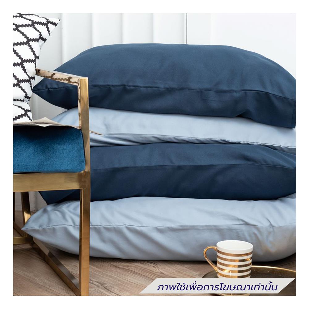 ชุดผ้าปูที่นอน 3.5 ฟุต (ชุด 4 ชิ้น) SANTA BEDDING สี LIGHT BLUE/NAVY BLUE