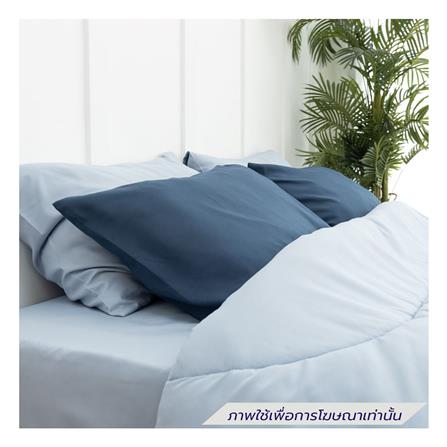 ชุดผ้าปูที่นอน 3.5 ฟุต (ชุด 4 ชิ้น) SANTA BEDDING สี LIGHT BLUE/NAVY BLUE_2