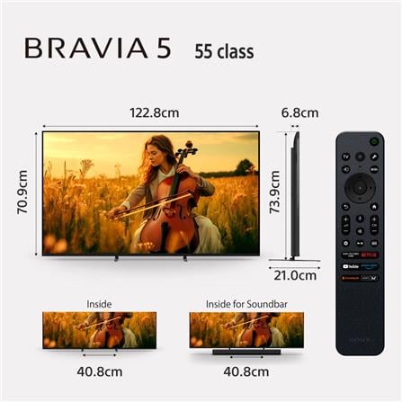 ทีวีมินิแอลอีดี 55 นิ้ว SONY (4K, MINI LED (QLED), GOOGLE TV) BRAVIA 5 K-55XR50_12
