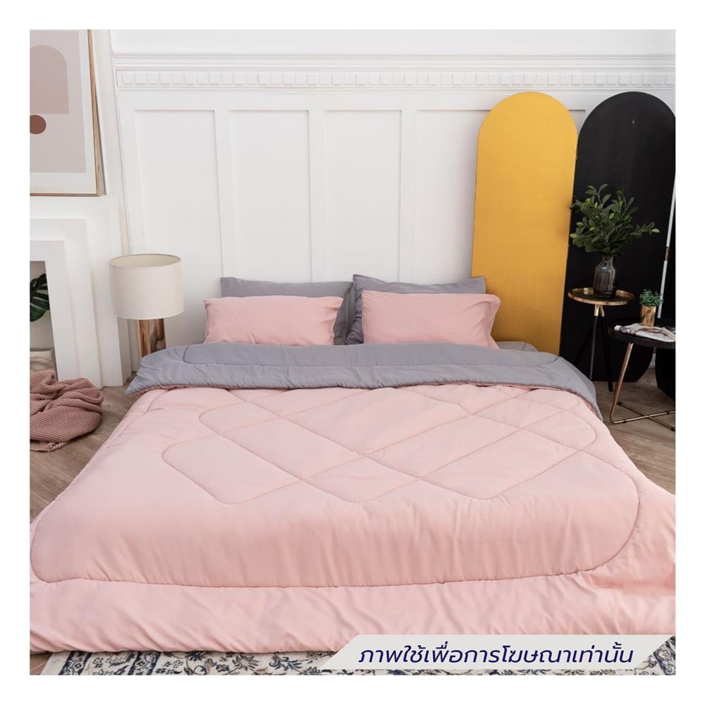 ชุดผ้าปูที่นอน 3.5 ฟุต (ชุด 4 ชิ้น) SANTA BEDDING สี GREY/PINK