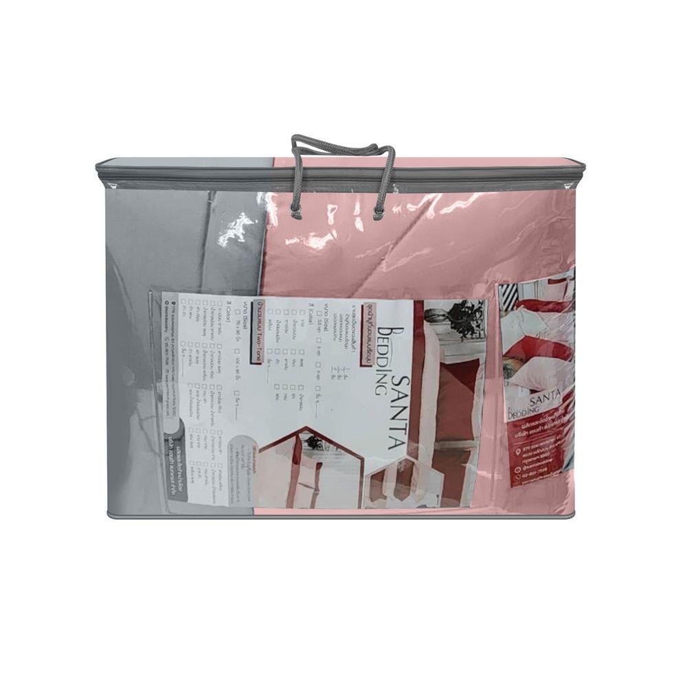 ชุดผ้าปูที่นอน 3.5 ฟุต (ชุด 4 ชิ้น) SANTA BEDDING สี GREY/PINK