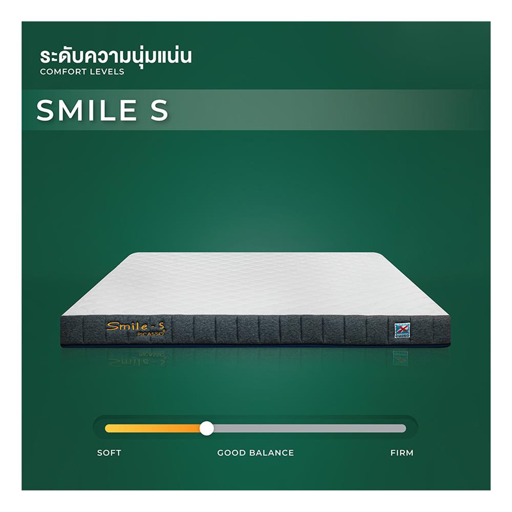 ที่นอน 5 ฟุต PICASSO SMILE S 8 นิ้ว (พร้อมหมอนหนุน 2 ใบ)