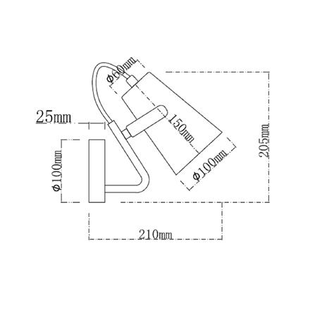 ไฟกิ่งภายใน CARINI MB24348 สีเงิน 1 หัว_3