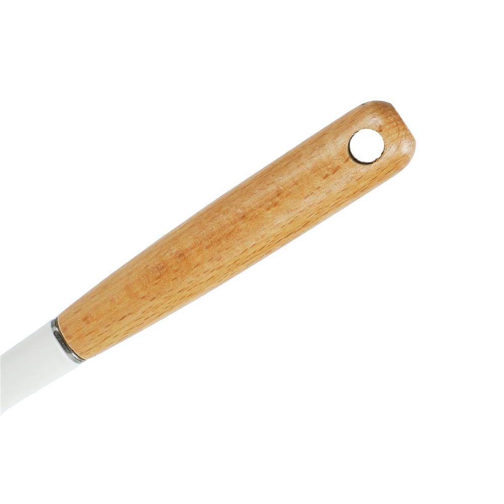 ตะหลิวซิลิโคนด้ามไม้ KECH ZC-MGK1 สีขาว/น้ำตาล