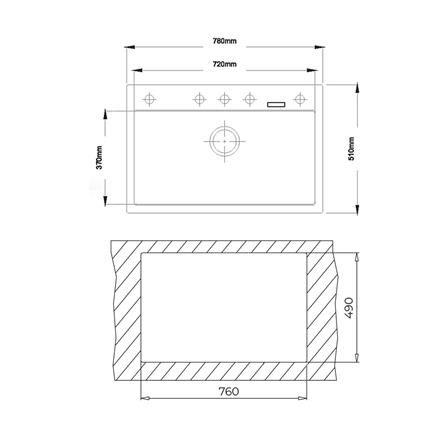 ซิงค์ฝัง 1 หลุม TEKA LOTUS 80 L-TG 1B สีดำ_4
