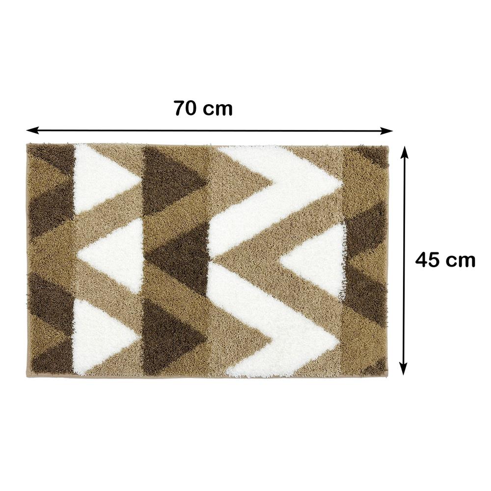 พรม HOME LIVING STYLE ZIGZAG 45x70 ซม. สีน้ำตาล